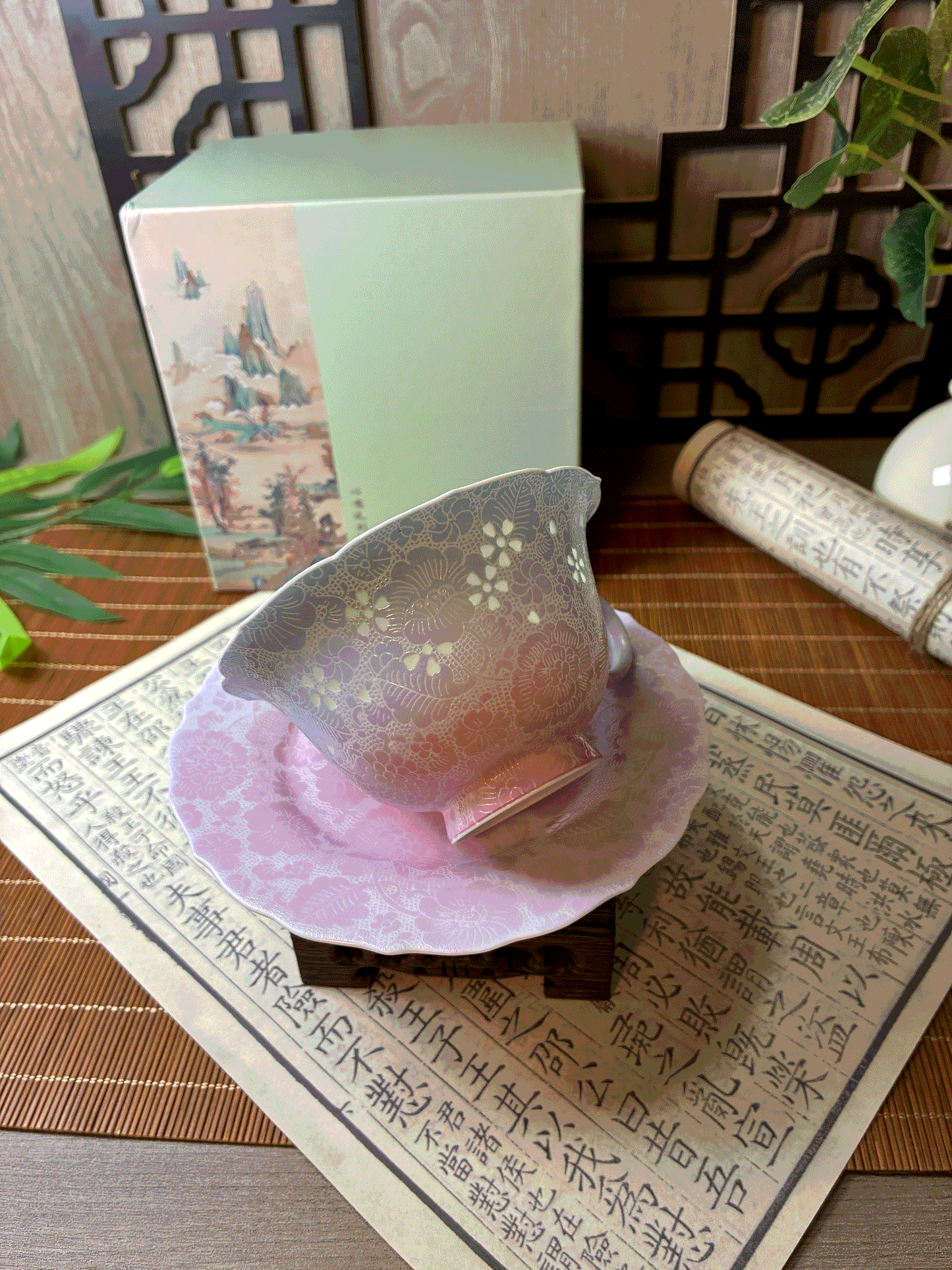 Petal-shaped Linglong Coffee CupSet